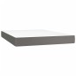 vidaXL Boxspringbett mit Matratze Grau 140x190 cm Kunstleder vidaXL Boxspringbett mit Matratze Grau 140x190 cm Kunstleder
