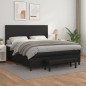 vidaXL Boxspringbett mit Matratze Schwarz 160x200 cm Kunstleder vidaXL Boxspringbett mit Matratze Schwarz 160x200 cm Kunstleder