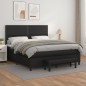 vidaXL Boxspringbett mit Matratze Schwarz 180x200 cm Kunstleder vidaXL Boxspringbett mit Matratze Schwarz 180x200 cm Kunstleder