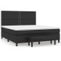 vidaXL Boxspringbett mit Matratze Schwarz 180x200 cm Kunstleder vidaXL Boxspringbett mit Matratze Schwarz 180x200 cm Kunstleder