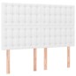 vidaXL Boxspringbett mit Matratze Weiß 140x190 cm Kunstleder vidaXL Boxspringbett mit Matratze Weiß 140x190 cm Kunstleder