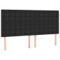 vidaXL Boxspringbett mit Matratze Schwarz 200x200 cm Kunstleder vidaXL Boxspringbett mit Matratze Schwarz 200x200 cm Kunstleder