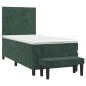 vidaXL Boxspringbett mit Matratze Dunkelgrün 90x200 cm Samt vidaXL Boxspringbett mit Matratze Dunkelgrün 90x200 cm Samt