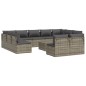 vidaXL 12-tlg. Garten-Lounge-Set mit Kissen Grau Poly Rattan vidaXL 12-tlg. Garten-Lounge-Set mit Kissen Grau Poly Rattan
