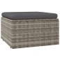 vidaXL 12-tlg. Garten-Lounge-Set mit Kissen Grau Poly Rattan vidaXL 12-tlg. Garten-Lounge-Set mit Kissen Grau Poly Rattan
