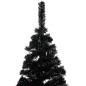 vidaXL Künstlicher Weihnachtsbaum Beleuchtung & Kugeln Schwarz 180 cm vidaXL Künstlicher Weihnachtsbaum Beleuchtung & Kugeln Schwarz 180 cm