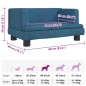 vidaXL Hundebett Blau 60x40x30 cm Samt vidaXL Hundebett Blau 60x40x30 cm Samt