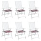 vidaXL Gartenstuhl-Kissen 6Stk. Rot Karomuster 50x50x3cm Oxford-Gewebe vidaXL Gartenstuhl-Kissen 6Stk. Rot Karomuster 50x50x3cm Oxford-Gewebe