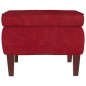 vidaXL Hocker mit Holzbeinen Weinrot Samt vidaXL Hocker mit Holzbeinen Weinrot Samt