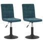 vidaXL Esszimmerstühle 2 Stk. Drehbar Blau Samt vidaXL Esszimmerstühle 2 Stk. Drehbar Blau Samt