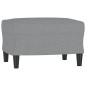 vidaXL Sessel mit Hocker Hellgrau 60 cm Stoff vidaXL Sessel mit Hocker Hellgrau 60 cm Stoff