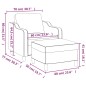 vidaXL Sessel mit Hocker Hellgrau 60 cm Stoff vidaXL Sessel mit Hocker Hellgrau 60 cm Stoff