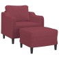 vidaXL Sessel mit Hocker Weinrot 60 cm Stoff vidaXL Sessel mit Hocker Weinrot 60 cm Stoff