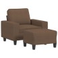 vidaXL Sessel mit Hocker Braun 60 cm Stoff vidaXL Sessel mit Hocker Braun 60 cm Stoff