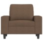 vidaXL Sessel mit Hocker Braun 60 cm Stoff vidaXL Sessel mit Hocker Braun 60 cm Stoff