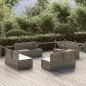 vidaXL Garten-Mittelsofas 8 Stk. Grau 57x57x56 cm Poly Rattan vidaXL Garten-Mittelsofas 8 Stk. Grau 57x57x56 cm Poly Rattan