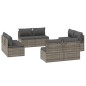 vidaXL Garten-Mittelsofas 8 Stk. Grau 57x57x56 cm Poly Rattan vidaXL Garten-Mittelsofas 8 Stk. Grau 57x57x56 cm Poly Rattan