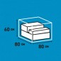 Madison Gartenauflagen-Abdeckung 80x80x60 cm Grau Madison Gartenauflagen-Abdeckung 80x80x60 cm Grau