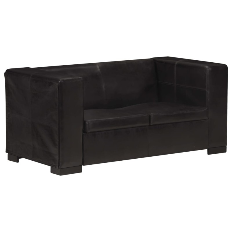 vidaXL 2-Sitzer-Sofa Schwarz Echtleder vidaXL 2-Sitzer-Sofa Schwarz Echtleder