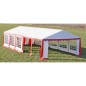 Ersatzdach Dachplane Zeltdach Seitenteile 10 x 5 m Rot&Weiß Ersatzdach Dachplane Zeltdach Seitenteile 10 x 5 m Rot&Weiß
