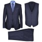Dreiteiliger Herren-Business-Anzug Größe 54 Marineblau Dreiteiliger Herren-Business-Anzug Größe 54 Marineblau