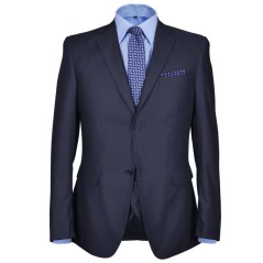 Dreiteiliger Herren-Business-Anzug Größe 54 Marineblau
