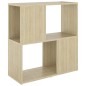 vidaXL Bücherregal Sonoma-Eiche 60x24x63 cm Holzwerkstoff vidaXL Bücherregal Sonoma-Eiche 60x24x63 cm Holzwerkstoff