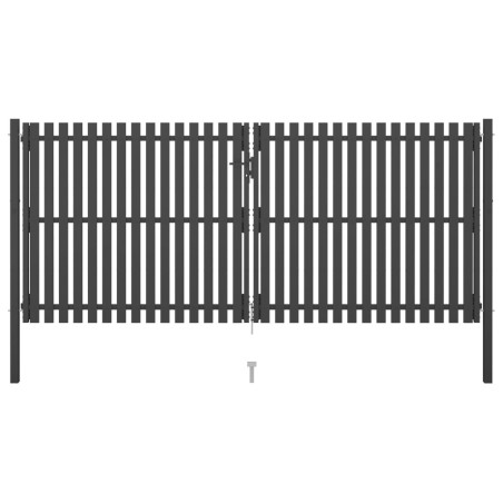 vidaXL Gartentor Stahl 4x2 m Anthrazit