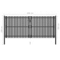 vidaXL Gartentor Stahl 4x2 m Anthrazit vidaXL Gartentor Stahl 4x2 m Anthrazit
