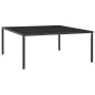 vidaXL Gartentisch Schwarz 170x170x74,5 cm Stahl und Glas vidaXL Gartentisch Schwarz 170x170x74,5 cm Stahl und Glas