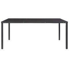 vidaXL Gartentisch Schwarz 170x170x74,5 cm Stahl und Glas