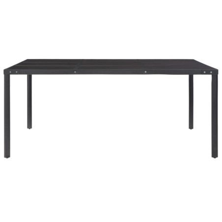 vidaXL Gartentisch Schwarz 170x170x74,5 cm Stahl und Glas