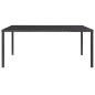vidaXL Gartentisch Schwarz 170x170x74,5 cm Stahl und Glas vidaXL Gartentisch Schwarz 170x170x74,5 cm Stahl und Glas