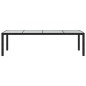 vidaXL Gartentisch Schwarz 250x100x75 cm Gehärtetes Glas Poly Rattan vidaXL Gartentisch Schwarz 250x100x75 cm Gehärtetes Glas Poly Rattan