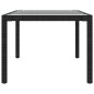 vidaXL Gartentisch Schwarz 250x100x75 cm Gehärtetes Glas Poly Rattan vidaXL Gartentisch Schwarz 250x100x75 cm Gehärtetes Glas Poly Rattan