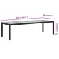 vidaXL Gartentisch Schwarz 250x100x75 cm Gehärtetes Glas Poly Rattan vidaXL Gartentisch Schwarz 250x100x75 cm Gehärtetes Glas Poly Rattan