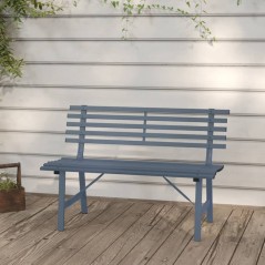 vidaXL Gartenbank 110 cm Stahl Grau