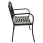 vidaXL Gartenbank mit Tisch Schwarz 120 cm Stahl vidaXL Gartenbank mit Tisch Schwarz 120 cm Stahl