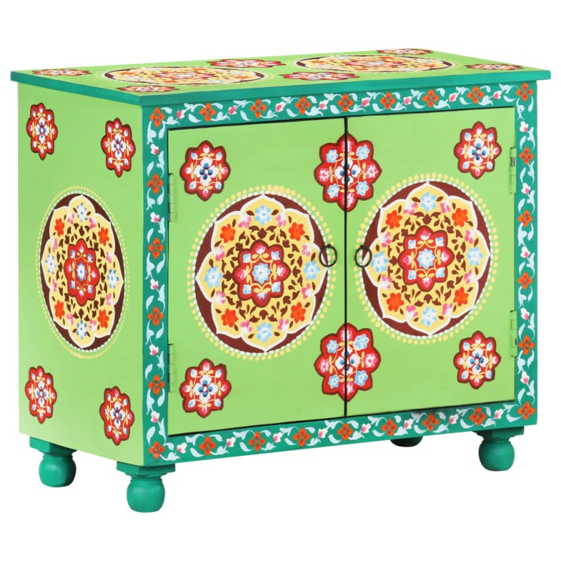 vidaXL Sideboard Handbemalt Mehrfarbig 70x35x60 cm Mango Massivholz vidaXL Sideboard Handbemalt Mehrfarbig 70x35x60 cm Mango Massivholz