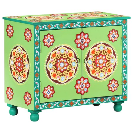 vidaXL Sideboard Handbemalt Mehrfarbig 70x35x60 cm Mango Massivholz   