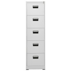 vidaXL Aktenschrank Hellgrau 46x62x164 cm Stahl