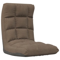 vidaXL Bodenstuhl Faltbar Taupe Stoff