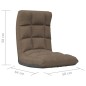 vidaXL Bodenstuhl Faltbar Taupe Stoff vidaXL Bodenstuhl Faltbar Taupe Stoff