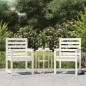 vidaXL Gartenstühle 2 Stk. Weiß 60x48x91 cm Massivholz Kiefer vidaXL Gartenstühle 2 Stk. Weiß 60x48x91 cm Massivholz Kiefer