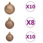 vidaXL Künstlicher Weihnachtsbaum mit Beleuchtung & Kugeln Rosa 210cm vidaXL Künstlicher Weihnachtsbaum mit Beleuchtung & Kugeln Rosa 210cm