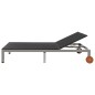 vidaXL Sonnenliege für 2 Personen mit Rollen Poly Rattan Schwarz vidaXL Sonnenliege für 2 Personen mit Rollen Poly Rattan Schwarz
