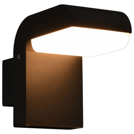 vidaXL Außenwandleuchte LED 9 W Schwarz Oval  