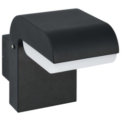 vidaXL Außenwandleuchte LED 9 W Schwarz Oval  