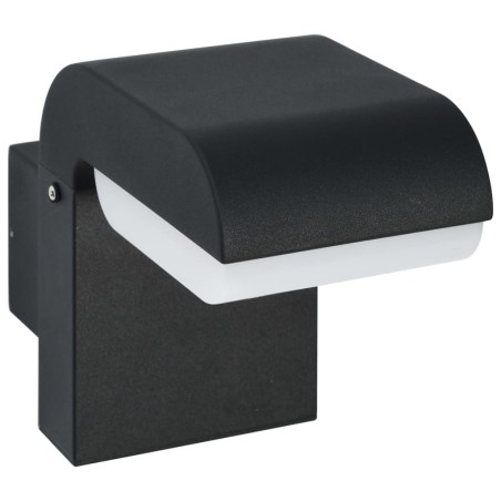 vidaXL Außenwandleuchte LED 9 W Schwarz Oval  