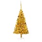 Künstlicher Weihnachtsbaum mit LEDs & Kugeln Golden 150 cm PET Künstlicher Weihnachtsbaum mit LEDs & Kugeln Golden 150 cm PET